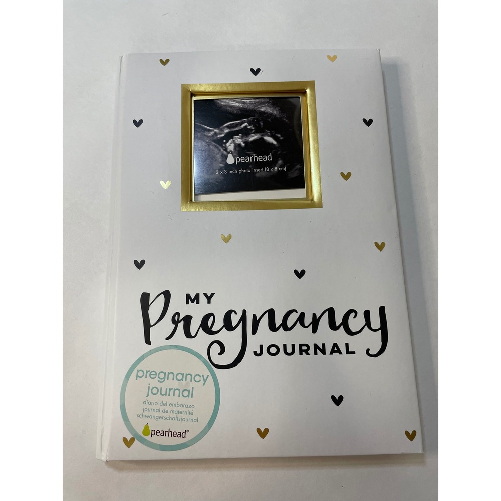 Pearhead Pregnancy‎ Journal White New Hardcover